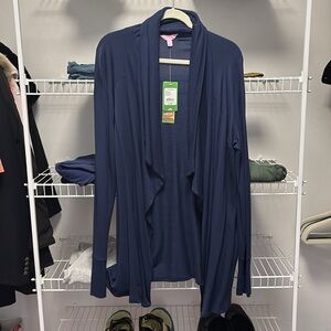 NWT Lilly Pulitzer Elyssa sweater wrap in true navy